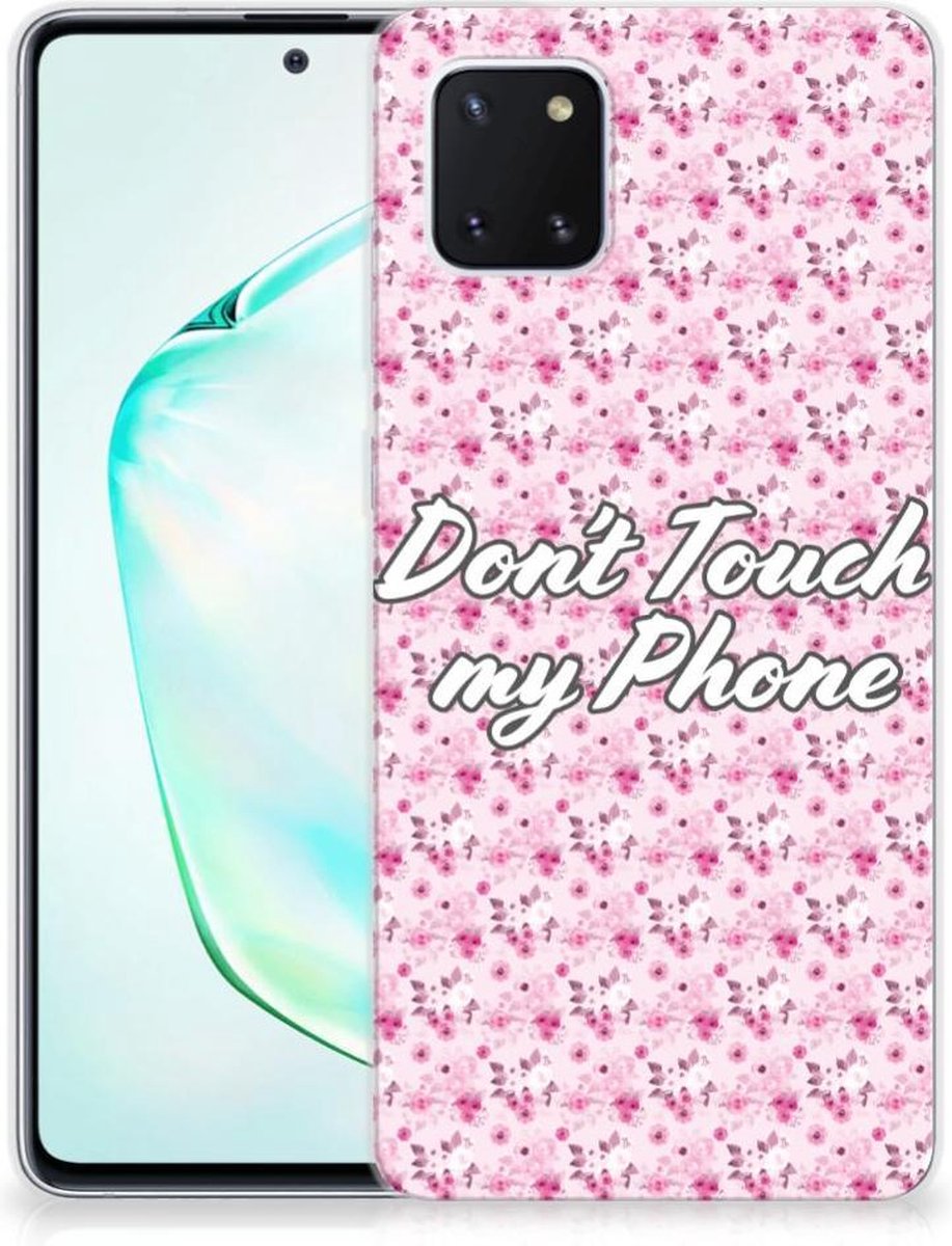 Back Cover voor Samsung Galaxy Note 10 Lite Silicone-hoesje Flowers Pink DTMP