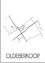 DesignClaud Oldeberkoop Plattegrond poster B2 poster (50x70cm)