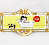 Wandbord - Betty Boop Coca-Cola -Bathroom- -20x11cm-