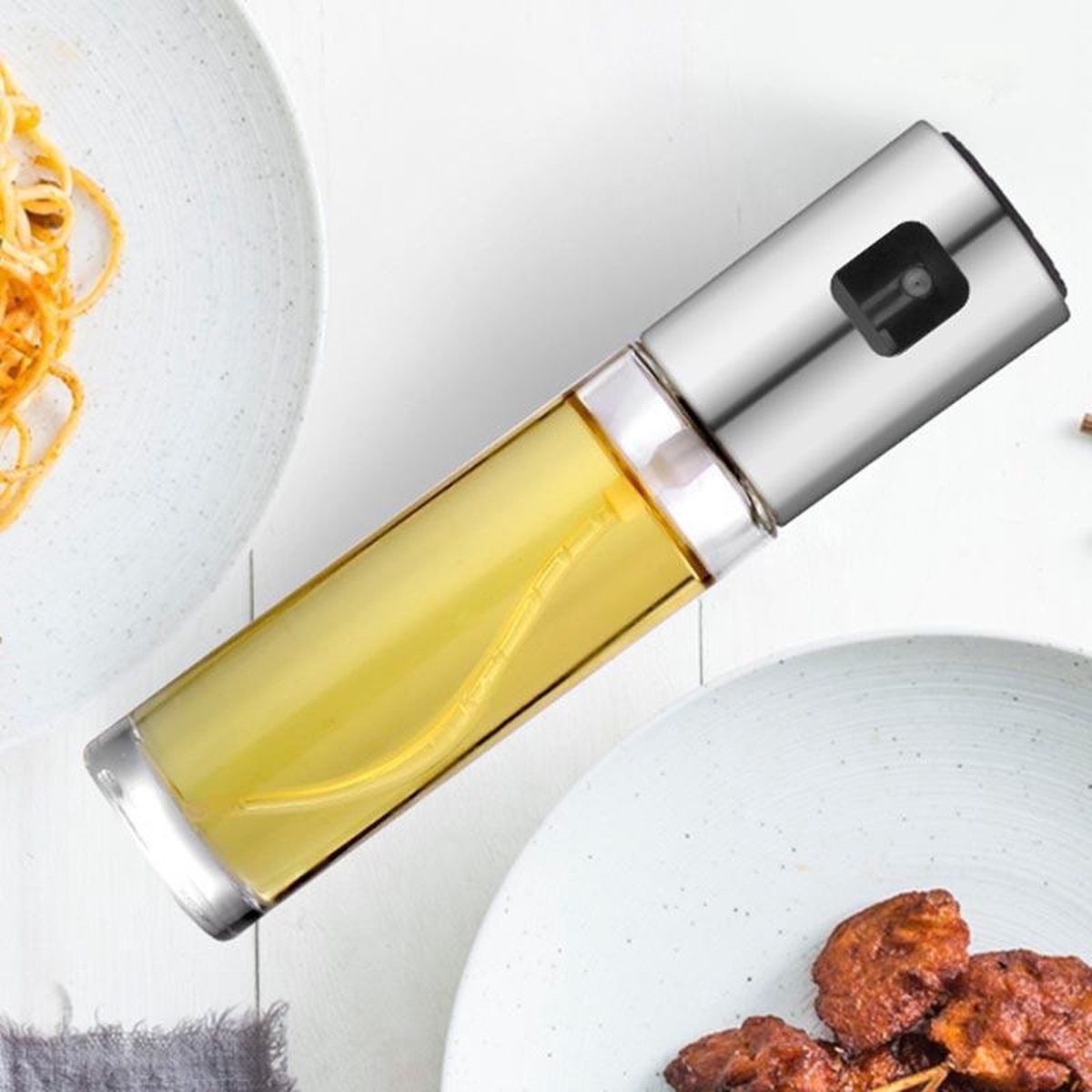 Lot De 4 Vaporisateurs à Huile En Verre 100 Ml - Pour Cuisson, Grill, Friteuse à Air, Dosage Précis Et Sain
