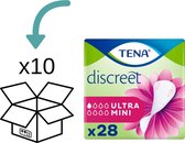 TENA Discreet Ultra Mini inlegkruisjes - 10 pakken á 28 stuks (TENA Lady)