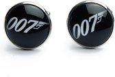 Manchetknopen - James Bond 007 Zilver Rond