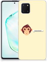 Geschikt voor Samsung Galaxy Note 10 Lite Telefoonhoesje met Naam Monkey