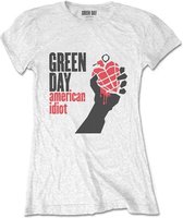 Green Day - American Idiot Dames T-shirt - L - Wit