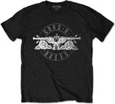 Guns N' Roses Heren Tshirt -S- Circle Logo Zwart