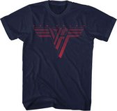 Van Halen - Classic Red Logo Heren T-shirt - S - Blauw