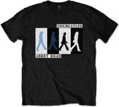 The Beatles - Abbey Road Colours Crossing Heren T-shirt - L - Zwart