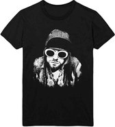 Kurt Cobain Heren Tshirt -XL- One Colour Zwart