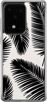 Samsung S20 Ultra hoesje siliconen - Palm leaves silhouette | Samsung Galaxy S20 Ultra case | multi | TPU backcover transparant