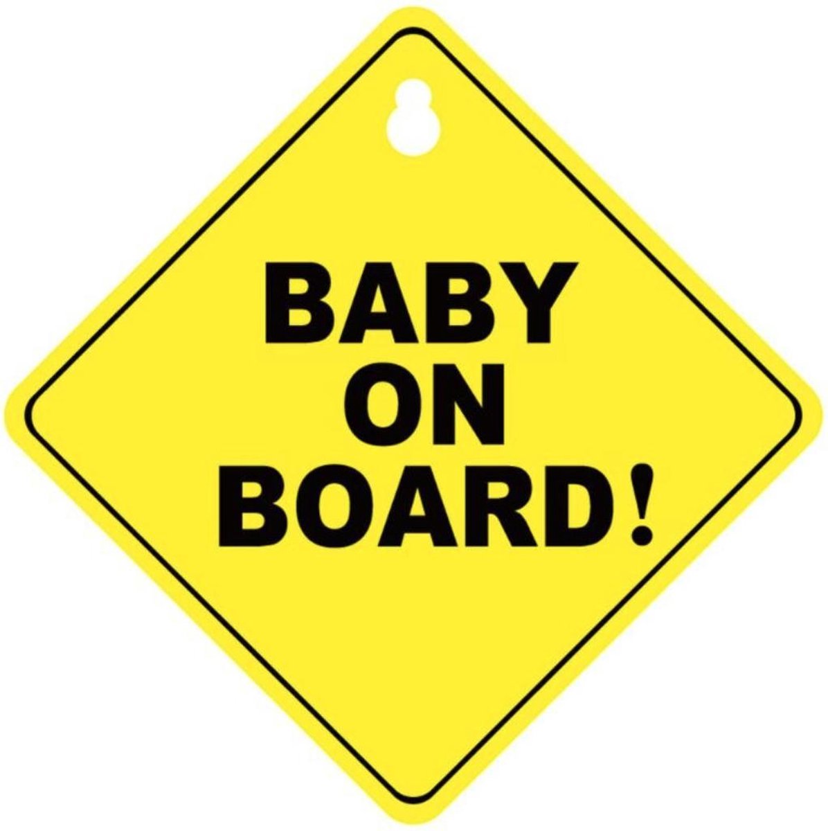 Baby On Board - Warning Sign - Auto - Veiligheidsbord | Geel