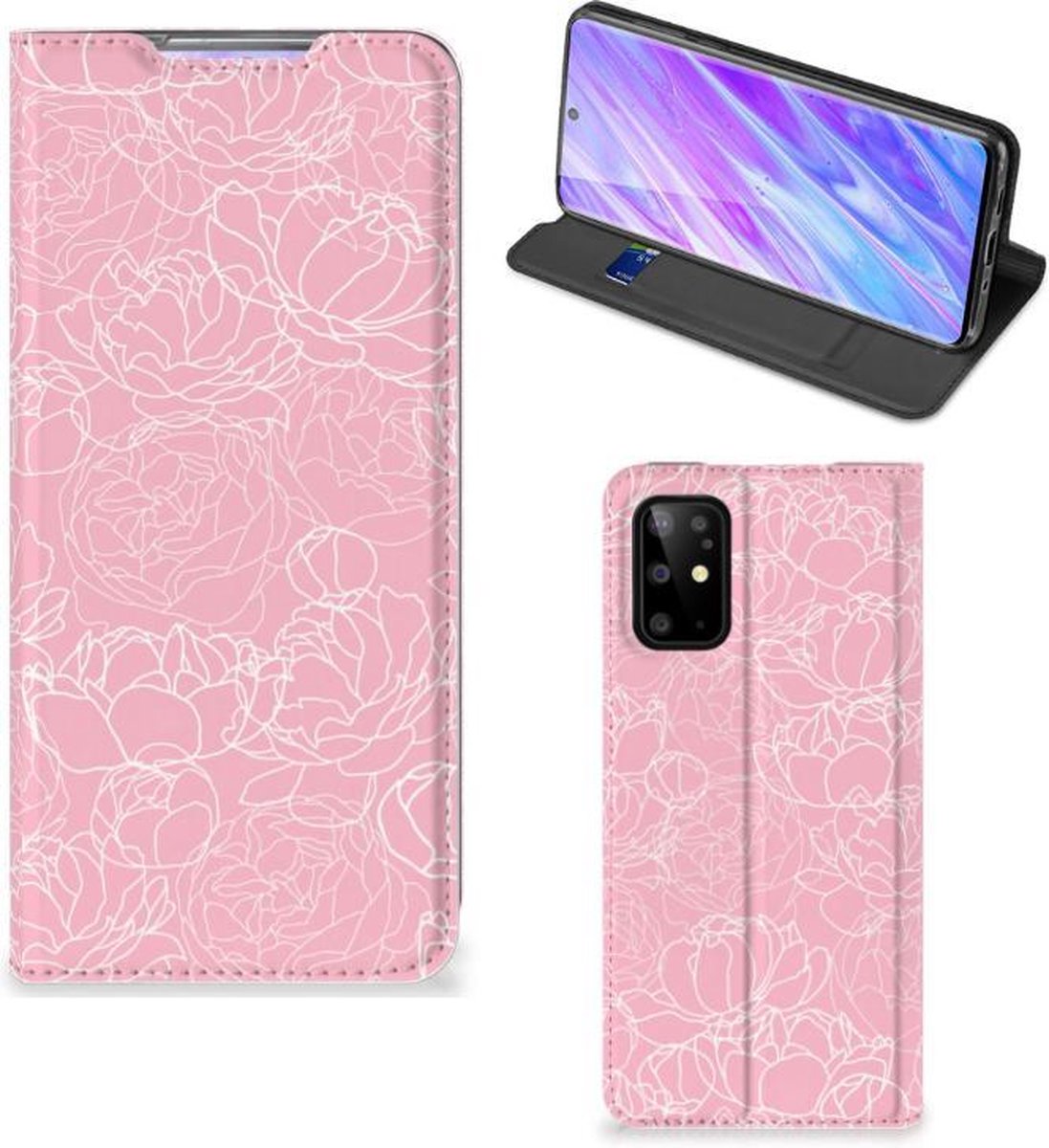 Samsung Galaxy S20 Plus Smart Cover White Flowers