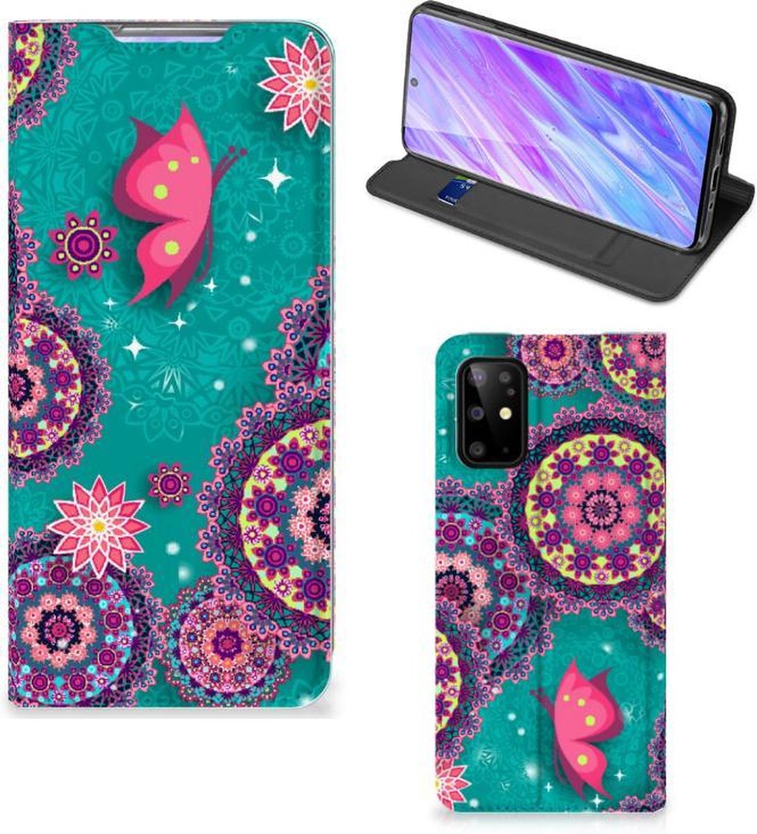 Samsung Galaxy S20 Plus Bookcase Cirkels en Vlinders