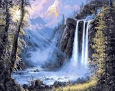 Schilderen Op Nummer - Painting By Number - Kleuren Op Nummer - Hobby - 40x50cm - Waterval - Ayana's®