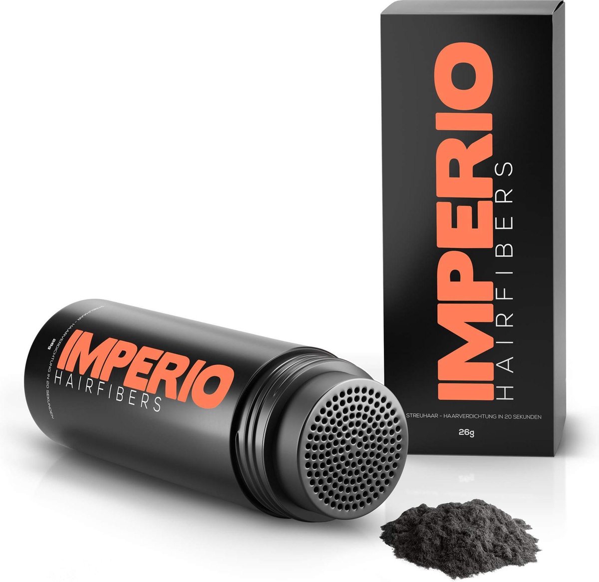 IMPERIO Premium Haarvezels Zwart - Kaalheid Mannen - Alopecia Vrouwen - 100% Onzichtbaar