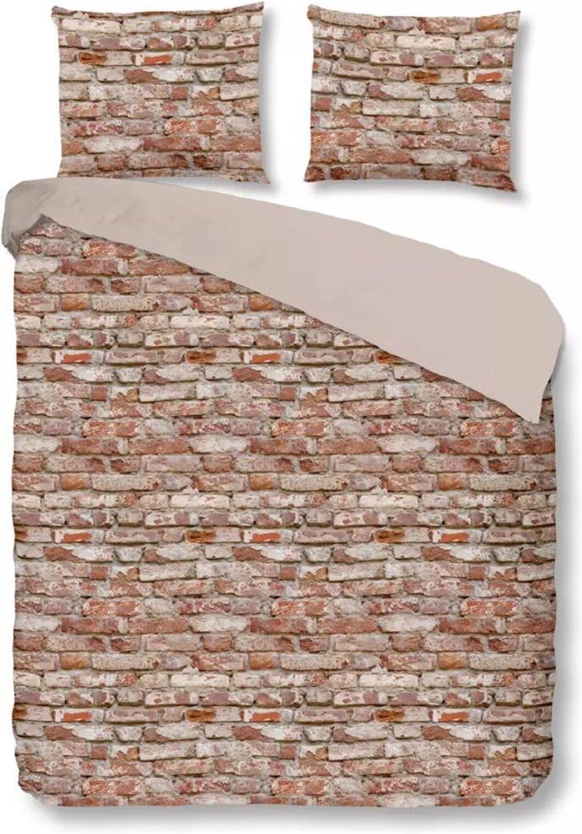 Good Morning 5276-A stenen muur - dekbedovertrek - eenpersoons -  140x200/220 cm -... | bol.com