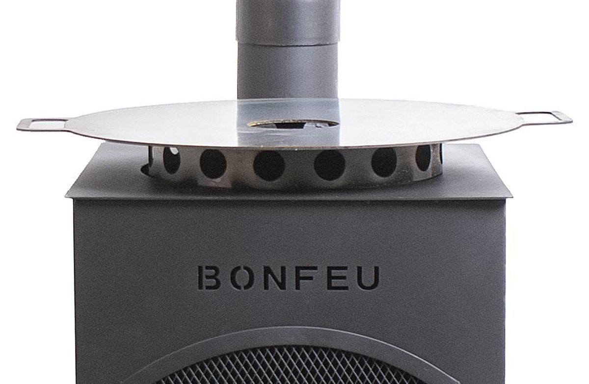 BonFeu Bakplaat/Plancha Ø40 - L 40 x B 40 x H 4.2 cm - Staal - Zwart