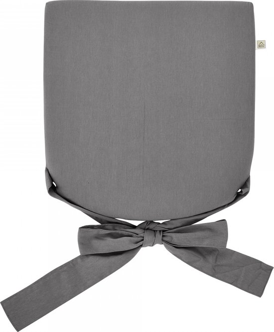 Dutch Decor JAVA - Coussin de chaise avec ruban Charcoal Gray 40x40 cm - gris