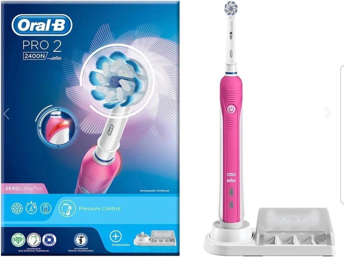 Oral B PRO 2 2400 N -sensi ultra thin - electrische tandenborstel- pink |  bol.com