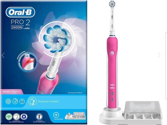 labyrint Sluiting uitzondering Oral B PRO 2 2400 N -sensi ultra thin - electrische tandenborstel- pink |  bol.com