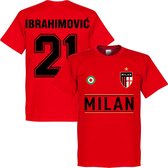 AC Milan Ibrahimovic 21 Team T-Shirt - Rood - XS