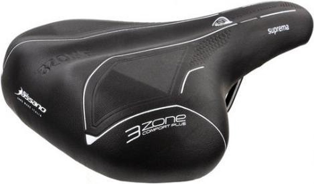 Zadel Selle Bassano Suprema 3Zone unisex zwart