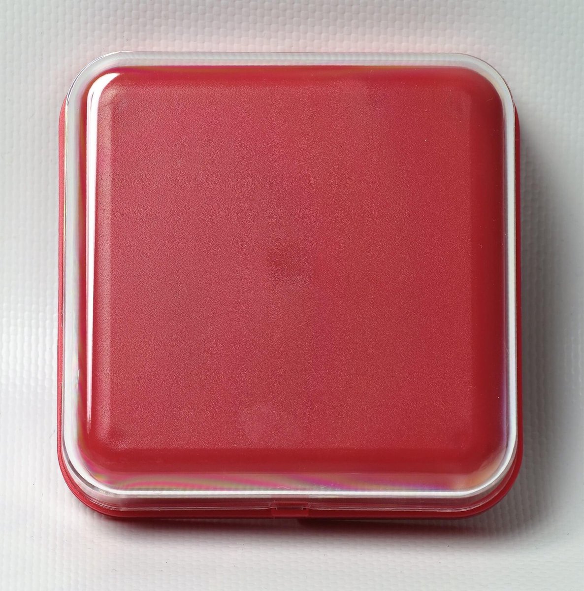 Praatknop met afbeelding -vierkant rood