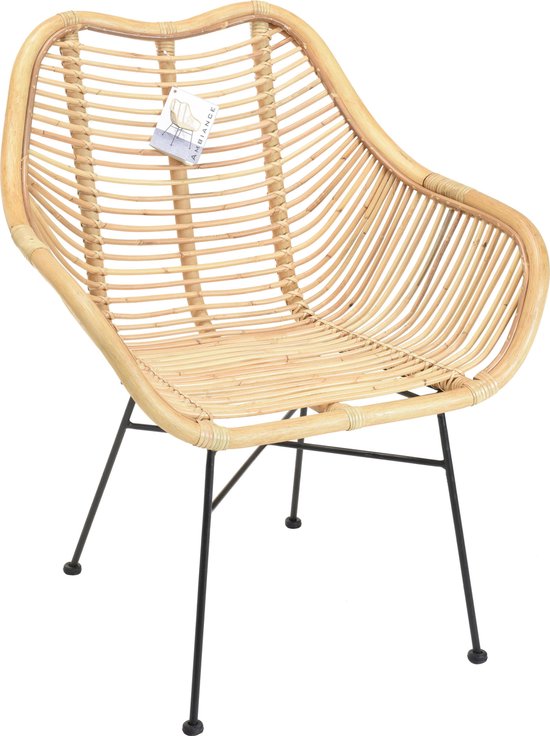 Chaise de salle à manger naturelle - chaise seau - fauteuil - fauteuil - 60X60XH90CM - chaise cube