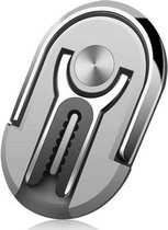 Multifunctionele Smartphone houder Zilver - draaibaar - ring voor vinger - Telefoon houder voor auto - Smartphone standaard - Handsfree. ONZE KEUZE
