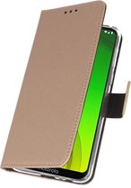 Wallet Hoesje voor Motorola Moto G7 Power - Goud