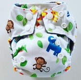 AN10 AIO Newborn wasbare Pocket luier dierentuin