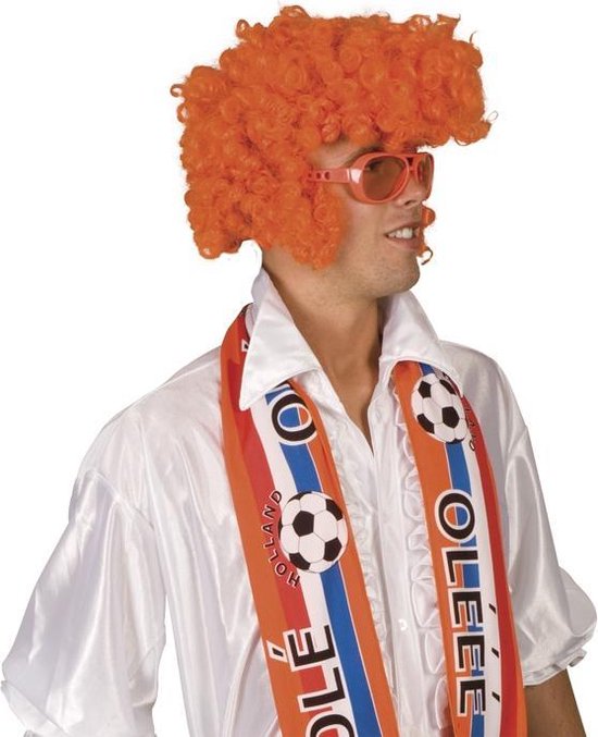 Oranje Pruik Rock Star | Feestartikelen voor EK/WK Voetbal