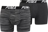 PUMA Spacedye Stripe Boxer 2-pack - Zwart - Maat S