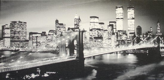 New York, gespannen canvaslijst 20x40cm