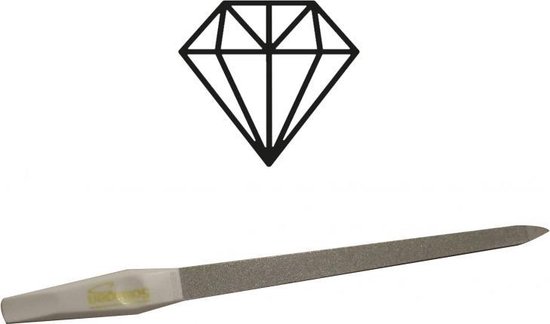 Solingen Professioneel Diamant Nagelvijl 15CM (vijl voor nagels mannen en vrouwen) – Manicure & Pedicure - Goud Serie - Duitse kwaliteit