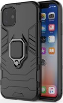 Luxe Magnetische Back cover voor Apple iPhone 11 Pro - Zwart - TPU - Magnetisch voor autohouder - Kickstand