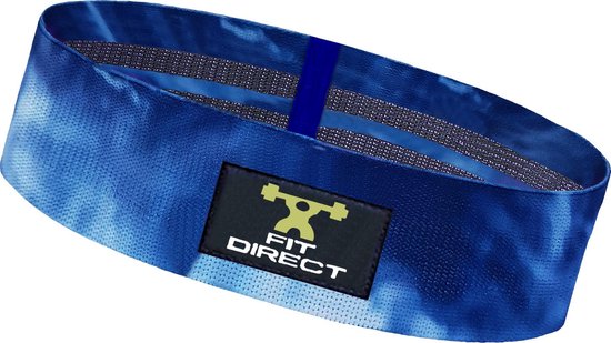 Fit Direct Weerstandsband Donkerblauw/Wit - Fitness Elastiek- Resistance  band - | bol.com