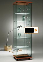 Vitrine Floatline Volglas Elegance 5 Z zwart zonder verlichting