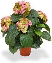 Hortensia Deluxe kunstplant 45 cm roze