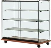 Vitrine Volglas Elegance 146K laag model kleur kersen