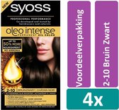 Syoss Oleo Intense 2-10 Bruin Zwart Haarverf 4 stuks Voordeelverpakking