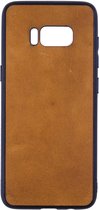 Leren Telefoonhoesje Samsung S8 – Bumper case - Cognac Bruin