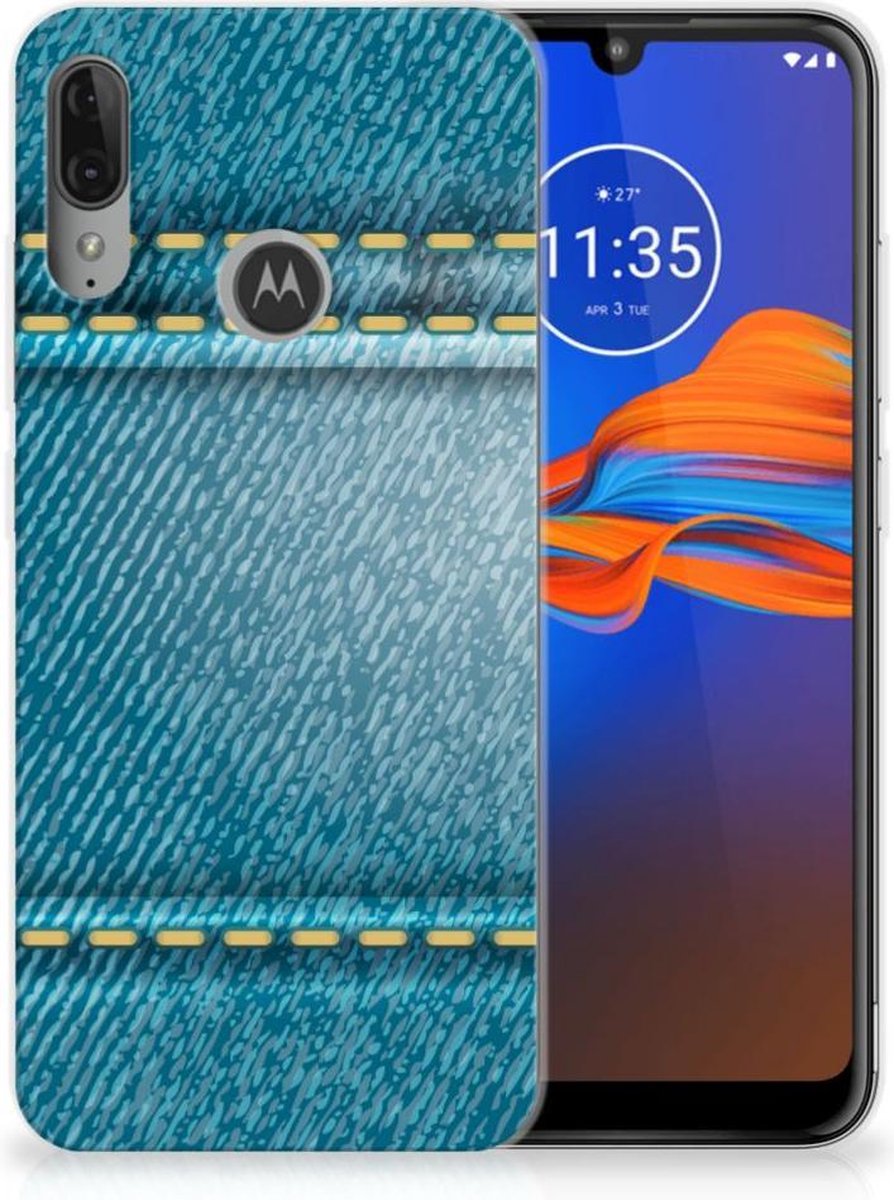 Motorola Moto E6 Plus Silicone Back Cover Jeans