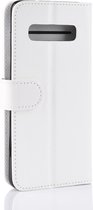 Samsung Galaxy S10 Hoesje - Mobigear - Wallet Serie - Kunstlederen Bookcase - Wit - Hoesje Geschikt Voor Samsung Galaxy S10