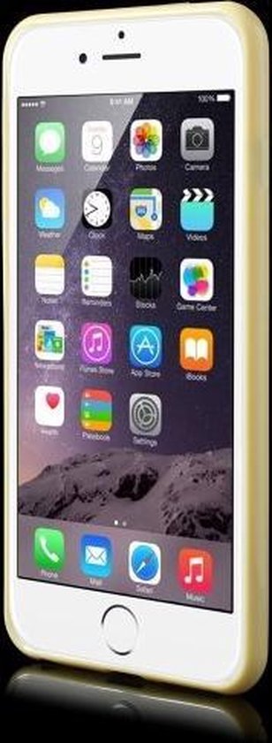 Coque Rigide MobiGear avec Bord TPU Mat Transparent / Jaune pour Apple iPhone  6 Plus /... | bol.com