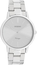 OOZOO Vintage series - Zilveren horloge met zilveren roestvrijstalen armband - C20027 - Ø38