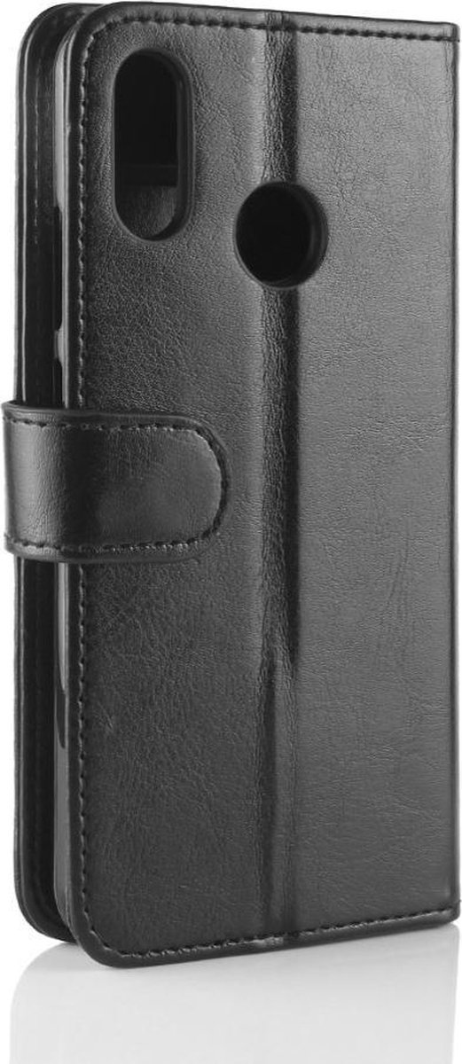 Mobigear Telefoonhoesje geschikt voor Huawei P30 Lite Hoesje | Mobigear Wallet Bookcase Portemonnee | Pasjeshouder voor 3 Pasjes | Telefoonhoesje voor Pinpas / OV Kaart / Rijbewijs - Zwart
