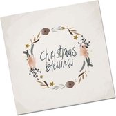 Christelijke Minikaart Kerst - Christmas Blessings - DagelijkseBroodkruimels