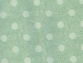 Tafellaken - Tafelzeil - Tafelkleed - Met Reliëf - Geweven kwaliteit - Soepel - Dots - Stippen - Groen - 140 cm x 280 cm