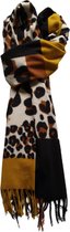 Warme dames sjaal panterprint luipaard tijgerprint - leopard - luipard Geel