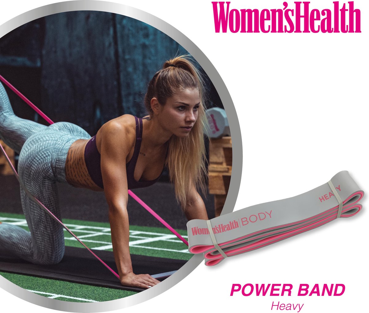 Women's Health Power Bands Heavy – weerstandsband – zwaar – fitnessaccessoires - Home Fitness